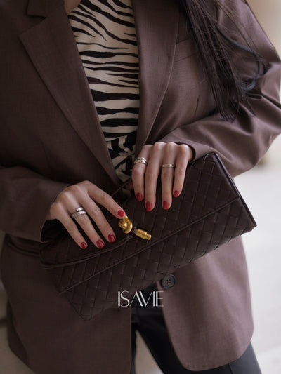 Sara Woven Clutch