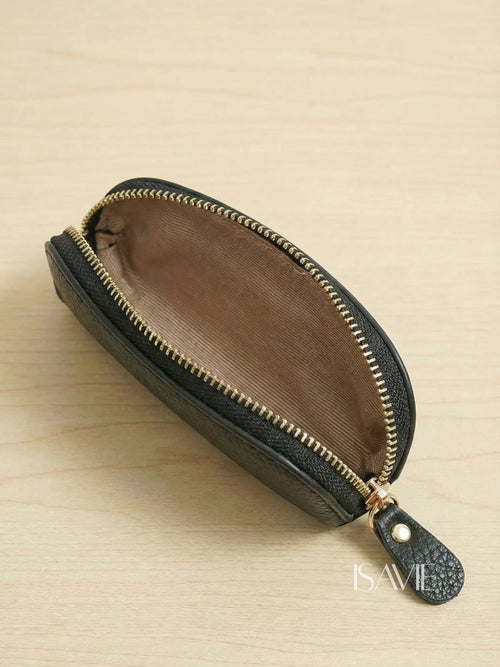 Slim Leather Zip Pouch