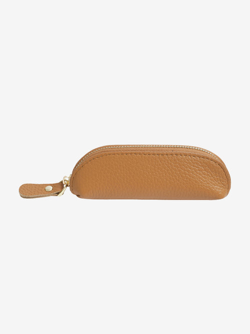 Slim Leather Zip Pouch